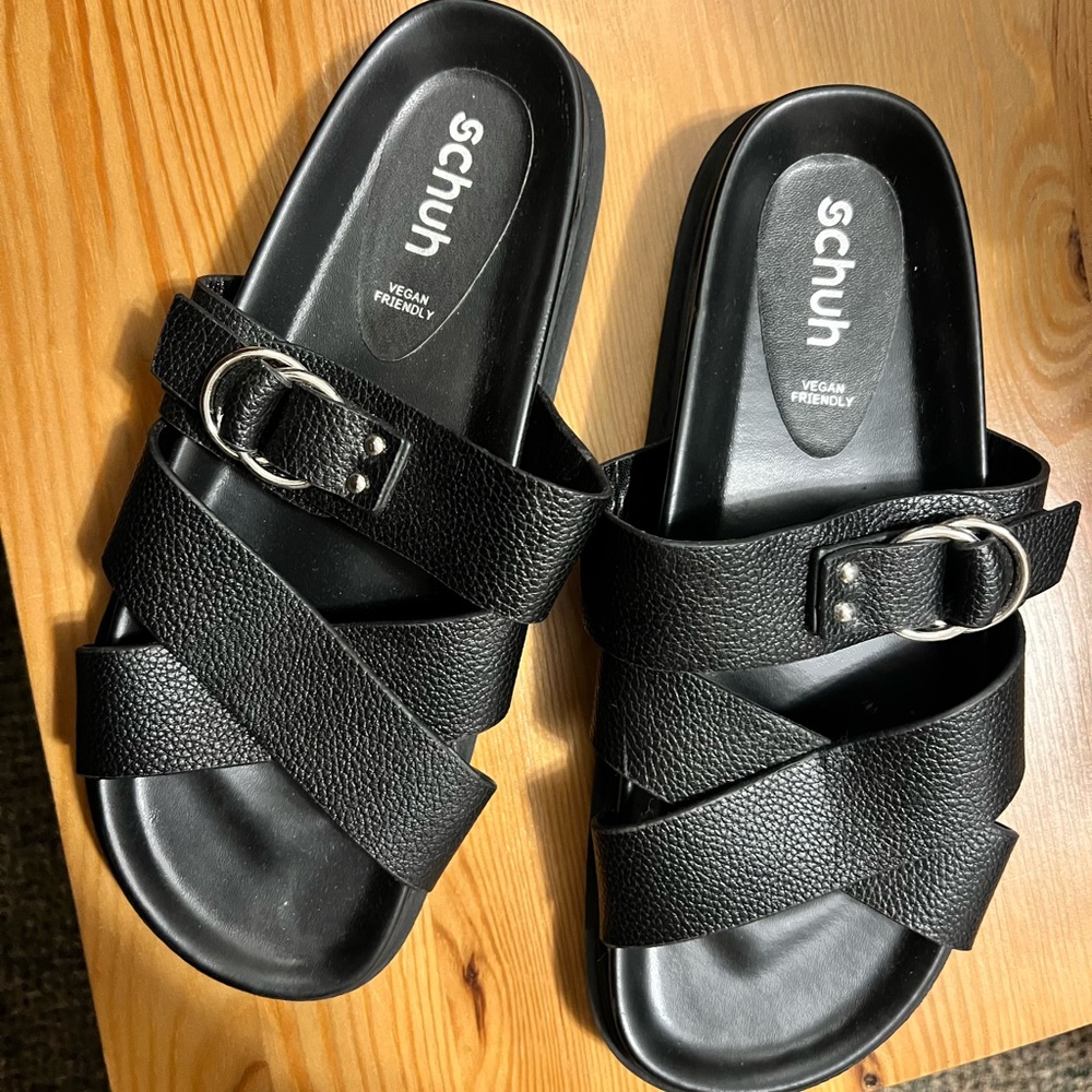 Black Vegan Friendly Women's Sandals